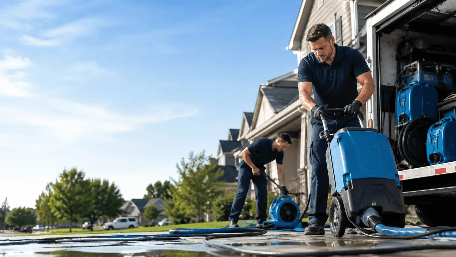 Dehumidification being performed in Plymouth, MI